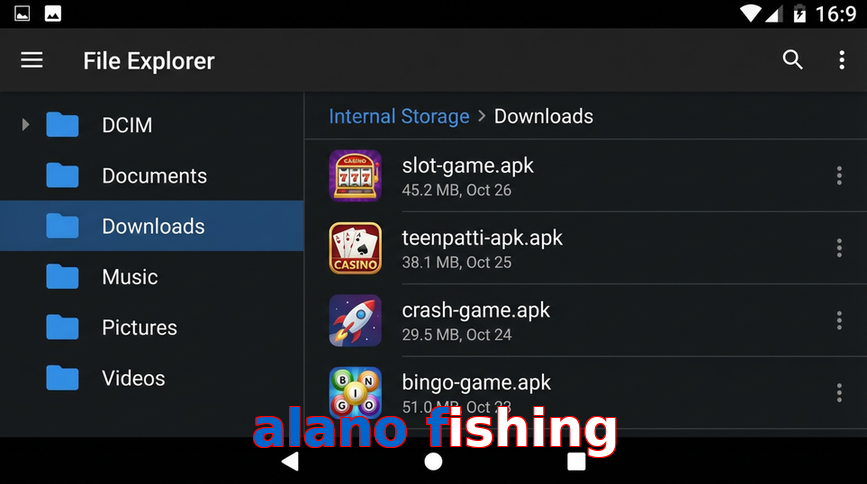 Main screen of Alano Fishing gameapk page for PK players