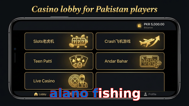 Lobby view of Alano Fishing for Pakistan users